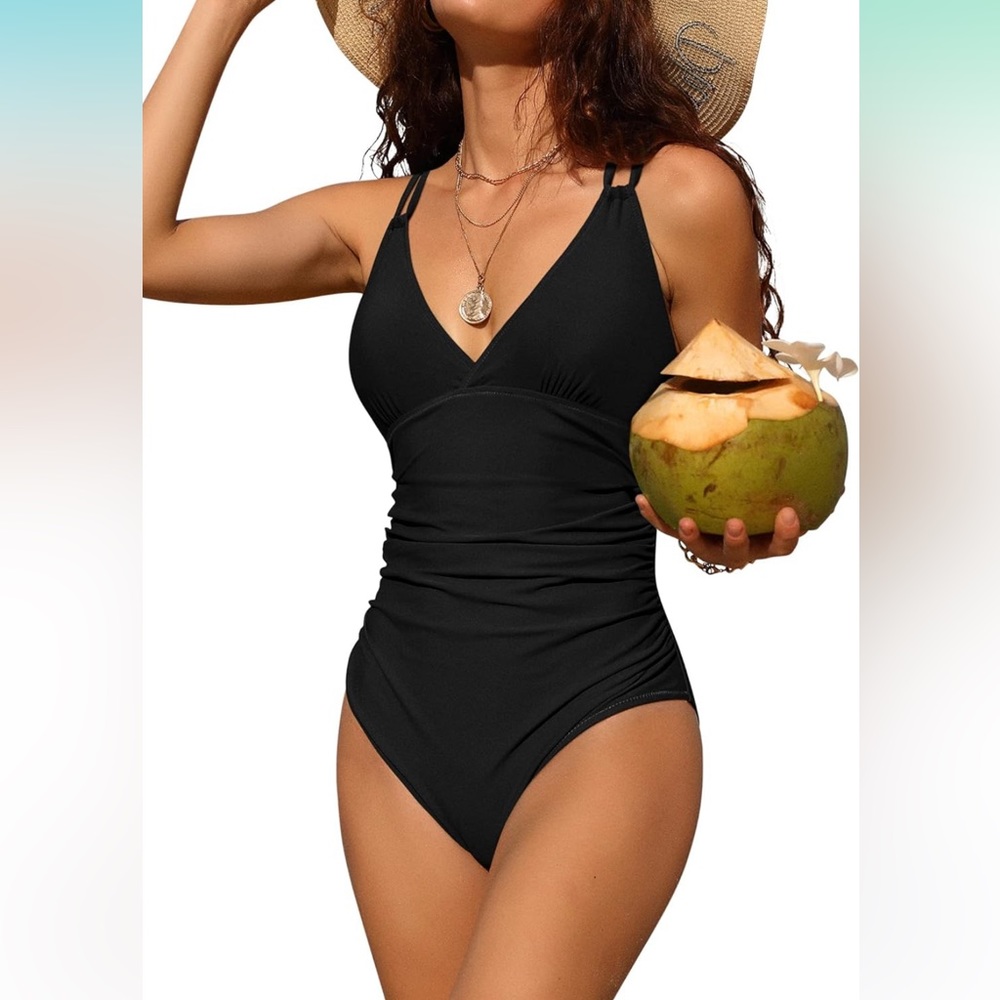 Charmo Tummy Control One Piece Swimsuits for Women Ruched Bathing Suit